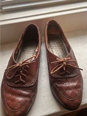 Vintage Womens Oxford Lace Slip-on Loafers by Life Stride